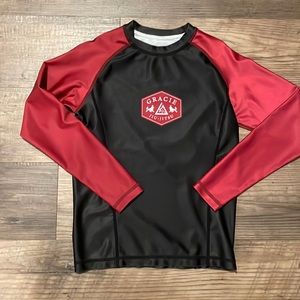 Gracie Jiu Jitsu rash guard long sleeve shirt Youth Medium